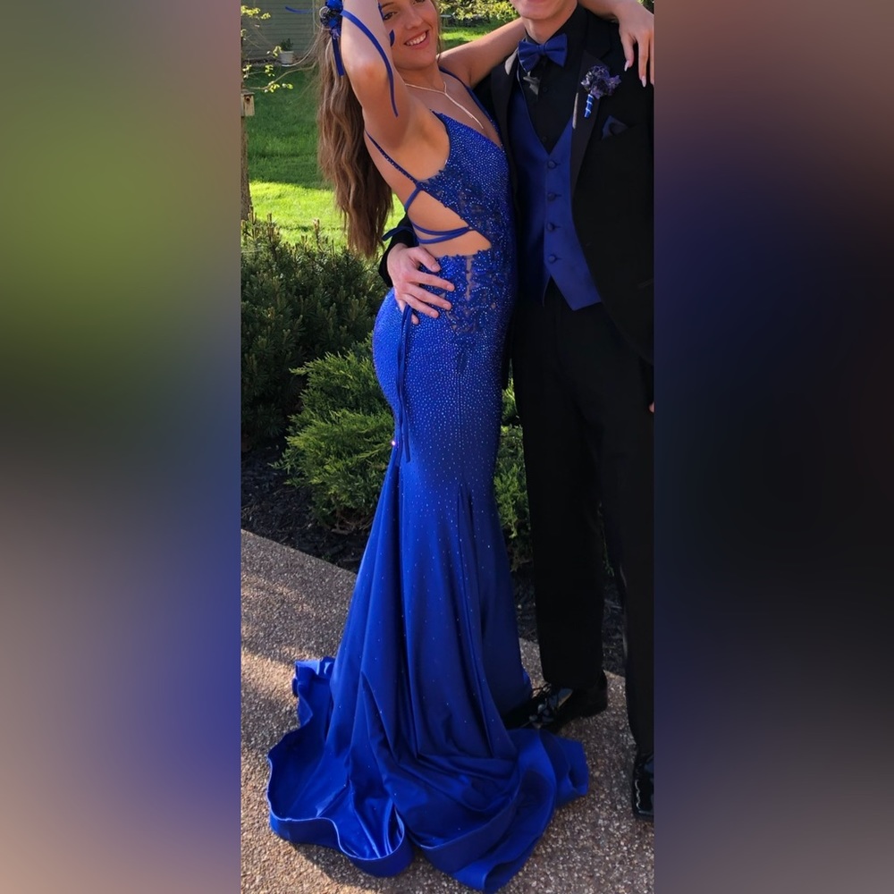 Royal blue prom dress